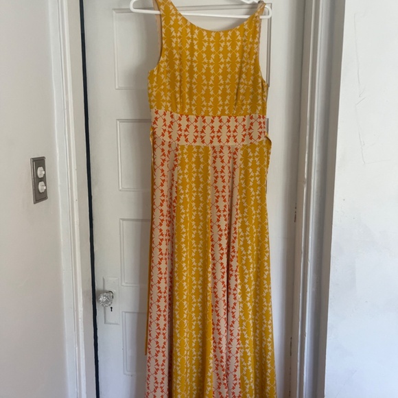 Charlotte by Charlotte Taylor Silk Maxi Hummingbird Dress, Anthropologie, Size 6 - Picture 6 of 7